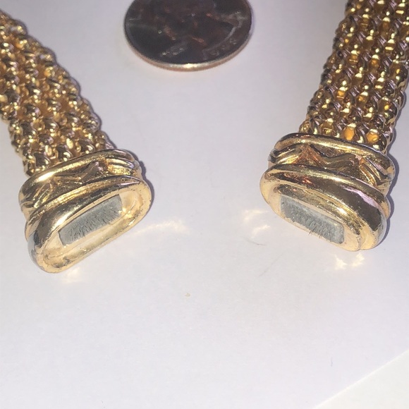 Elegant Vintage Gold Tone Mesh Women's Chunky Retro Necklace - Picture 6 of 6